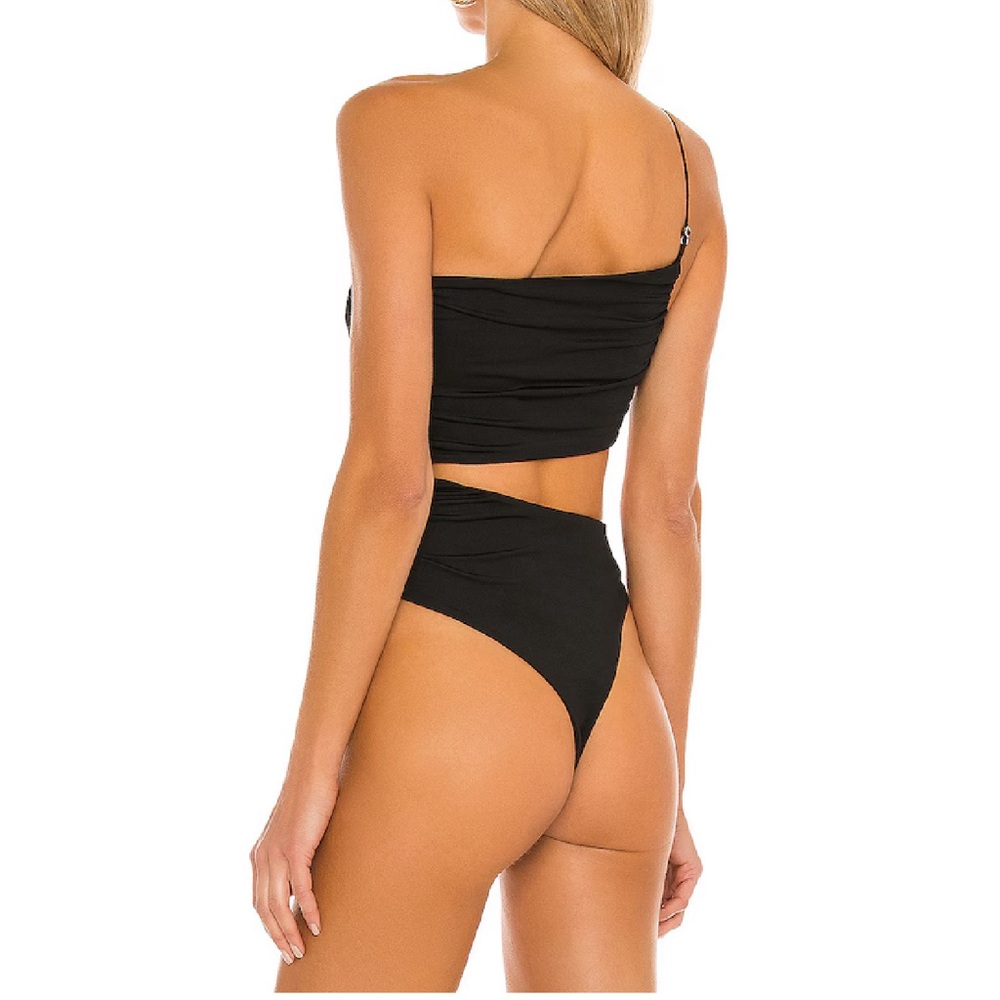 Superdown Veronica Cut Out Asymmetrical Women's Bodysuit Black XS - Picture 5 of 10